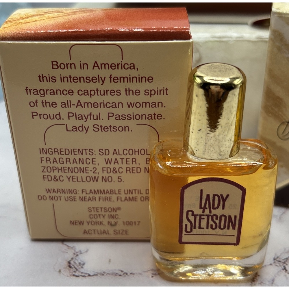 VINTAGE COTY PERFUME COLLECTION GIFT SET LADY STETSON SAND & SABLE L'EFFLEUR NEW - Picture 3 of 7